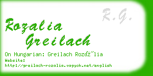 rozalia greilach business card